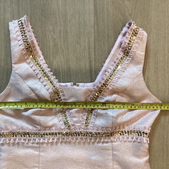 NEW LILLY PULITZER BLUSH PINK BEADS EMBELLISHED SPARKLY DRESS SZ 6 - Picture 13 of 16